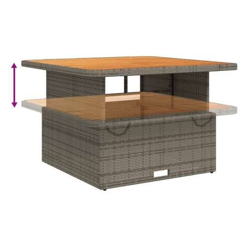 2-dijelna vrtna garnitura od poliratana s jastucima siva - Siva 110 x 110 x 40/71 cm 1 Cijena