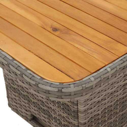 2-dijelna vrtna garnitura od poliratana s jastucima siva - Siva 110 x 110 x 40/71 cm 1 Cijena