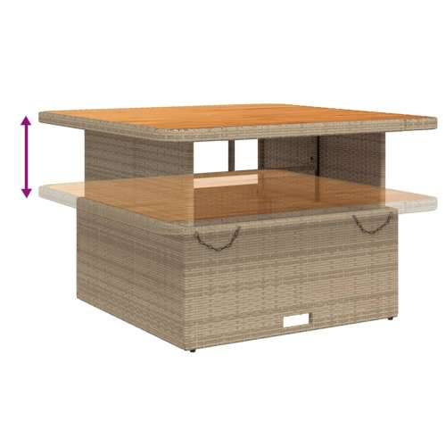 Vrtna garnitura - 2-dijelni set vrtnih sofa od poliratana s jastucima bež - bež i krem 110 x 110 x 40/71 cm 1 Cijena