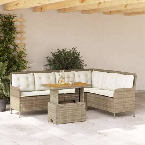 Vrtna garnitura - 2-dijelni set vrtnih sofa od poliratana s jastucima bež - bež i krem 90 x 55 x 40/71 cm 1 Cijena