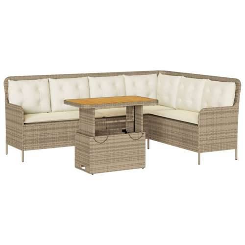 Vrtna garnitura - 2-dijelni set vrtnih sofa od poliratana s jastucima bež - bež i krem 90 x 55 x 40/71 cm 1 Cijena