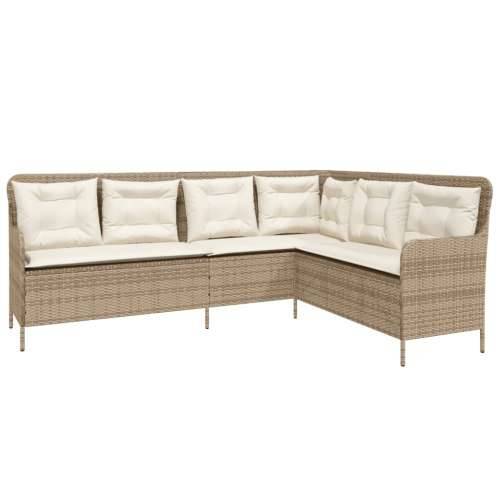 Vrtna garnitura - 2-dijelni set vrtnih sofa od poliratana s jastucima bež - bež i krem 90 x 55 x 40/71 cm 1 Cijena