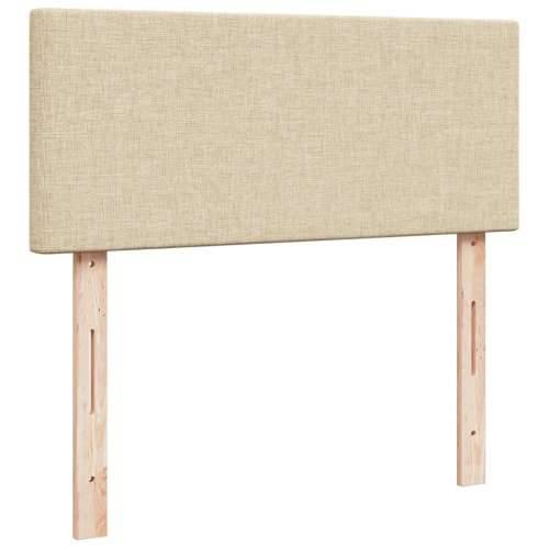 Krevet s oprugama i madracem krem 120 x 200 cm od tkanine - Krema 120 x 200 cm Gladak dizajn Cijena