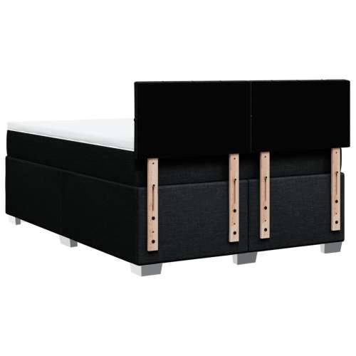 Krevet s oprugama i madracem crni 140 x 190 cm od tkanine - Crna 140 x 190 cm Blok s kvadratima Cijena