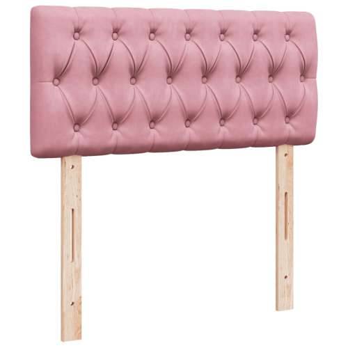 Box spring krevet s madracem ružičasti 90x190 cm baršunasti - Ružičasta 90 x 190 cm Dizajn s gumbima Cijena