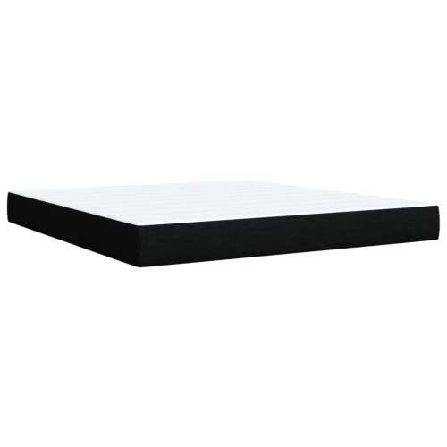 Krevet s oprugama i madracem crni 180x200 cm od tkanine - Crna 180 x 200 cm gumbi Cijena