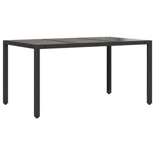 5-dijelni vrtni bistro set od poliratana s jastucima crni - 150 x 90 x 75 cm Bez naslona za noge 4 Cijena