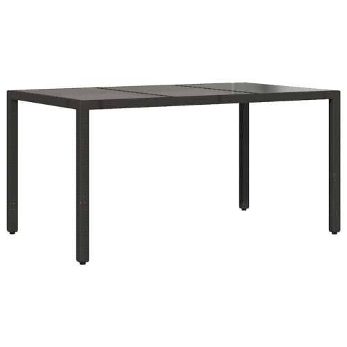 7-dijelni vrtni bistro set od poliratana s jastucima crni - 150 x 90 x 75 cm Sa naslonom za noge 6 Cijena