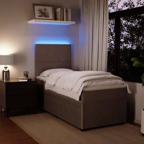 Box spring krevet s madracem svjetlosivi 100x200 cm baršunasti - Svjetlosiva 100 x 200 cm Gladak dizajn Cijena