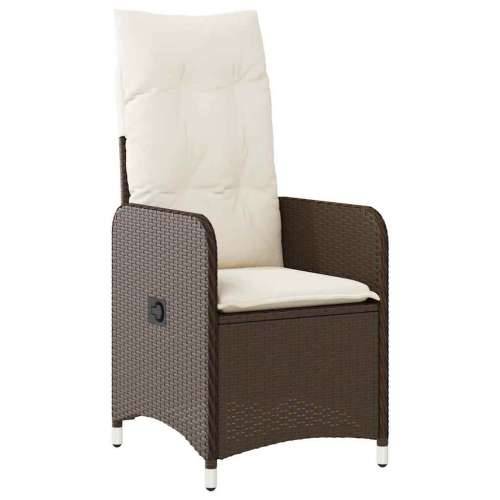9-dijelni vrtni bistro set od poliratana s jastucima smeđi - 190 x 90 x 75 cm Bez naslona za noge 8 Cijena