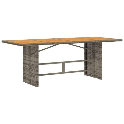 7-dijelni vrtni bistro set od poliratana s jastucima sivi - 190 x 80 x 75 cm boja drva 6 Cijena