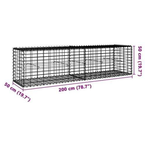 Gabion - Gabion ograde - Gabionska košara s poklopcem 200x50x50 cm od pocinčanog željeza - 200 x 50 x 50 cm 1 Cijena