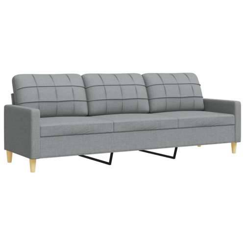 2-dijelni set sofa s jastucima svjetlosivi od tkanine - Svjetlosiva s jastučićima Cijena