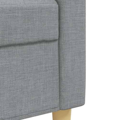 2-dijelni set sofa s jastucima svjetlosivi od tkanine - Svjetlosiva s jastučićima Cijena
