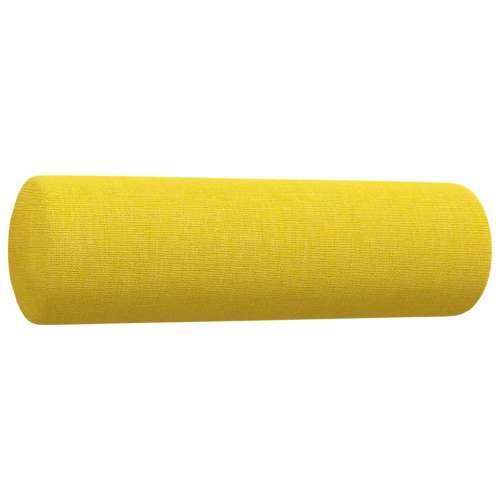 2-dijelni set sofa s ukrasnim jastucima svjetložuti od tkanine - Svjetložuta s jastučićima Cijena