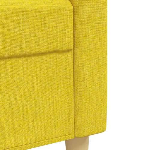 2-dijelni set sofa s ukrasnim jastucima svjetložuti od tkanine - Svjetložuta s jastučićima Cijena