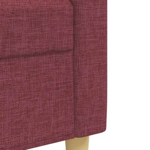 3-dijelni set sofa s tabureom i jastucima boja vina tkanina - boja crnog vina s jastucima i tabureom Cijena
