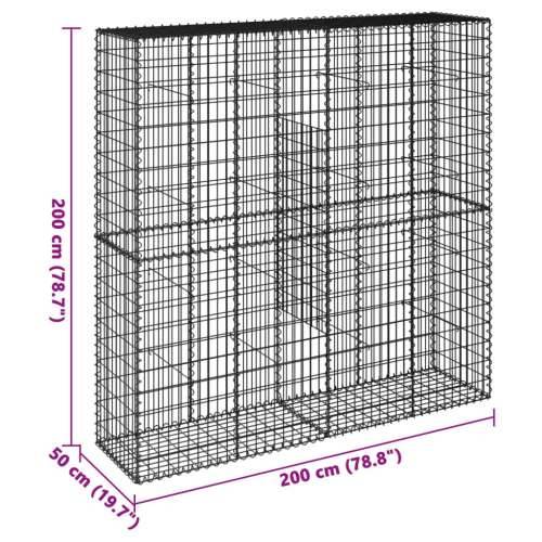 Gabion - Gabion ograde - Gabionska košara s poklopcem 200x50x200 cm pocinčano željezo - 200 x 50 x 200 cm 1 Cijena