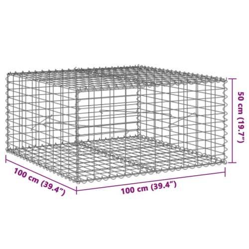 Gabion - Gabion ograde - Gabionska košara s poklopcem 100x100x50 cm pocinčano željezo - 100 x 100 x 50 cm 1 Cijena