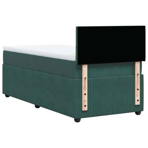 Box spring krevet s madracem tamnozeleni 80 x 200 cm baršunasti - Tamnozelena 80 x 200 cm Gladak dizajn Cijena