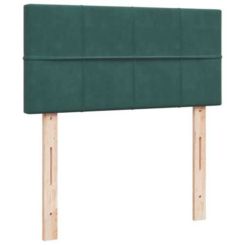Box spring krevet s madracem tamnozeleni 80 x 200 cm baršunasti Tamnozelena 80 x 200 cm Blok s kvadratima Cijena