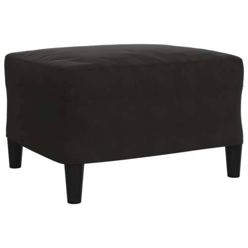 3-dijelni set sofa s jastucima crni baršunasti - Crna S osloncem za noge Cijena