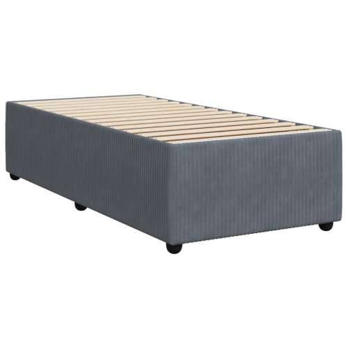 Box spring krevet s madracem tamnosivi 80 x 200 cm baršunasti Tamno siva 80 x 200 cm gumbi Cijena
