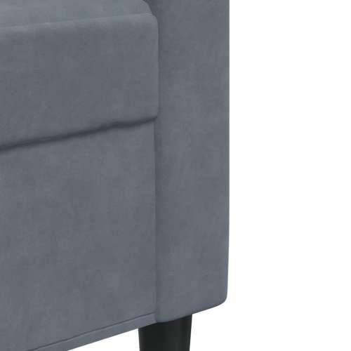3-dijelni set sofa s jastucima tamnosivi baršunasti - Tamno siva s jastučićima Cijena