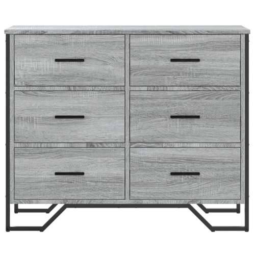 Komoda boja hrasta sonome 91 x 35,5 x 74,5 cm konstruirano drvo - Sivi hrast sonoma 1 Cijena