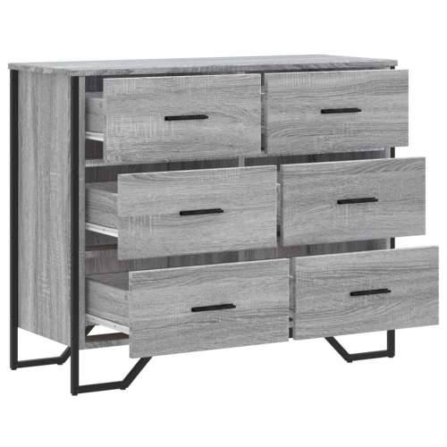 Komoda boja hrasta sonome 91 x 35,5 x 74,5 cm konstruirano drvo - Sivi hrast sonoma 1 Cijena