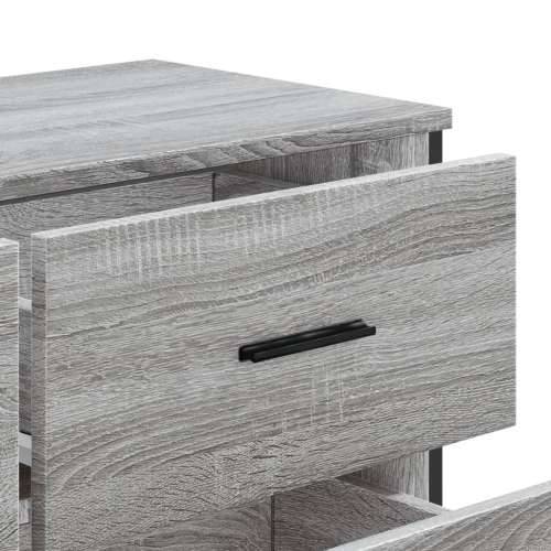 Komoda boja hrasta sonome 91 x 35,5 x 74,5 cm konstruirano drvo - Sivi hrast sonoma 1 Cijena
