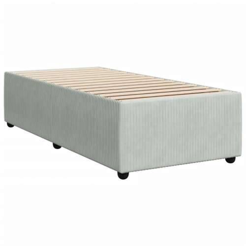 Box spring krevet s madracem svjetlosivi 100x200 cm baršunasti Svjetlosiva 100 x 200 cm Blok s kvadratima Cijena