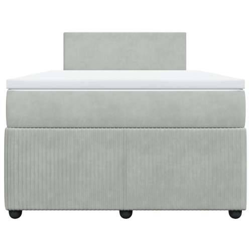 Box spring krevet s madracem svjetlosivi 120x200 cm baršunasti Svjetlosiva 120 x 200 cm Gladak dizajn Cijena