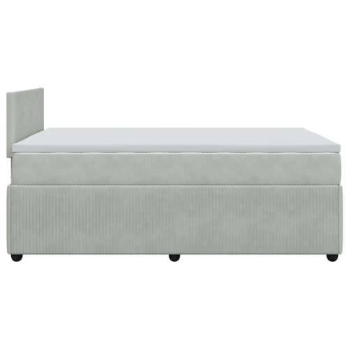 Box spring krevet s madracem svjetlosivi 120x200 cm baršunasti Svjetlosiva 120 x 200 cm Gladak dizajn Cijena