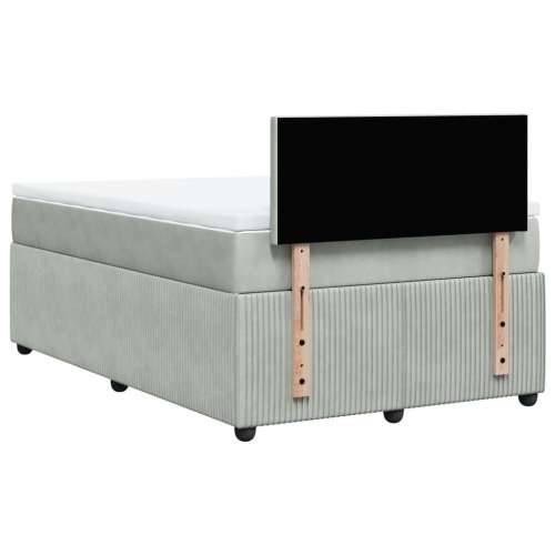 Box spring krevet s madracem svjetlosivi 120x200 cm baršunasti Svjetlosiva 120 x 200 cm Gladak dizajn Cijena