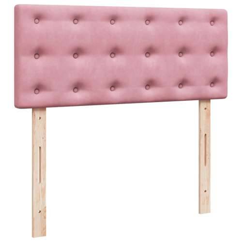 Box spring krevet s madracem ružičasti 120 x 200 cm baršunasti - Ružičasta 120 x 200 cm gumbi Cijena