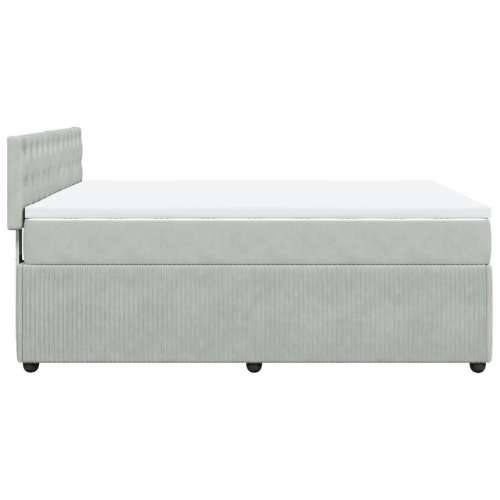 Krevet s oprugama i madracem svjetlosivi 140x190 cm baršunasti Svjetlosiva 140 x 190 cm gumbi Cijena