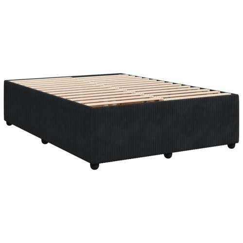 Krevet s oprugama i madracem crni 160x200 cm baršunasti Crna 160 x 200 cm Blok s kvadratima Cijena