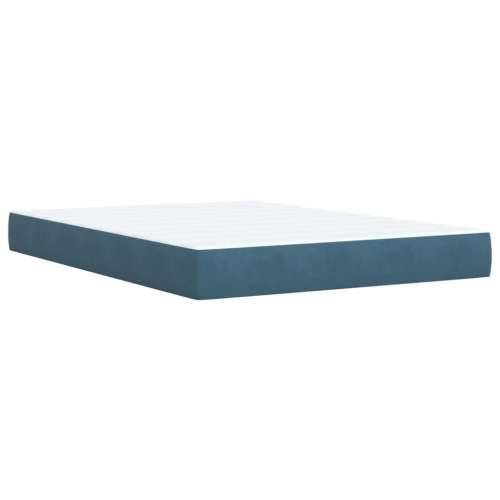 Krevet box spring s madracem plavi 160 x 200 cm baršunasti Plava 160 x 200 cm Dizajn s gumbima Cijena