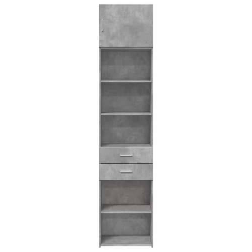 Uski ormarić za pohranu boja betona 50 x 42,5 x 225 cm drveni - Beton siva 1 Cijena