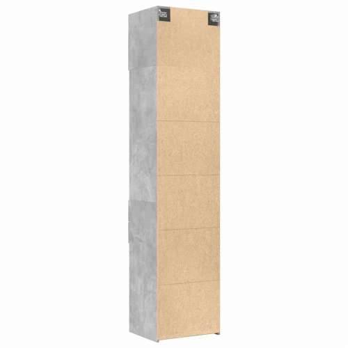 Uski ormarić za pohranu boja betona 50 x 42,5 x 225 cm drveni - Beton siva 1 Cijena