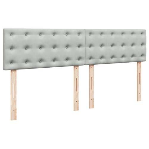Krevet s oprugama i madracem svjetlosivi 200x200 cm baršunasti - Svjetlosiva 200 x 200 cm gumbi Cijena