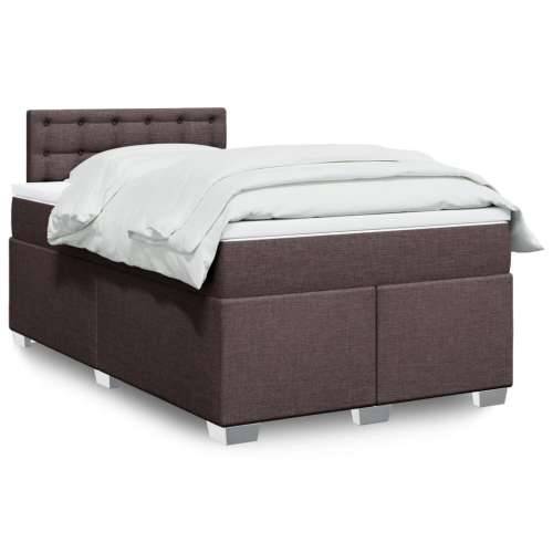 Krevet box spring s madracem tamnosmeđi 120 x 190 cm od tkanine - Tamno smeđa 120 x 190 cm gumbi Cijena