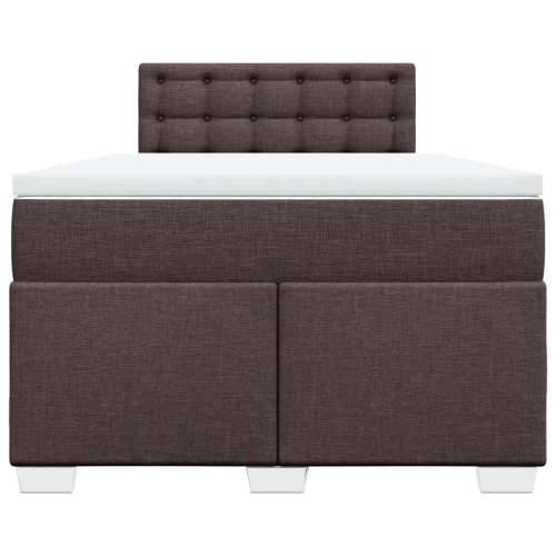 Krevet box spring s madracem tamnosmeđi 120 x 190 cm od tkanine - Tamno smeđa 120 x 190 cm gumbi Cijena