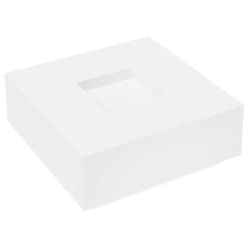 Stolić za kavu bijeli 100 x 100 x 40 cm od konstruiranog drva - Bijela 1 Cijena