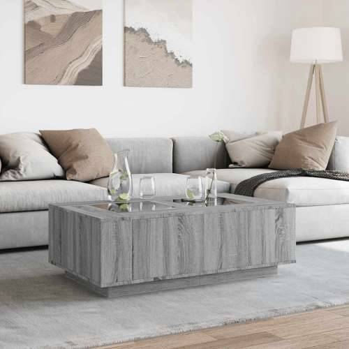 Stolić s beskonačnim LED svjetlima boja hrasta 116x69x40 cm - Sivi hrast sonoma 116 x 69 x 40 cm 1 Cijena