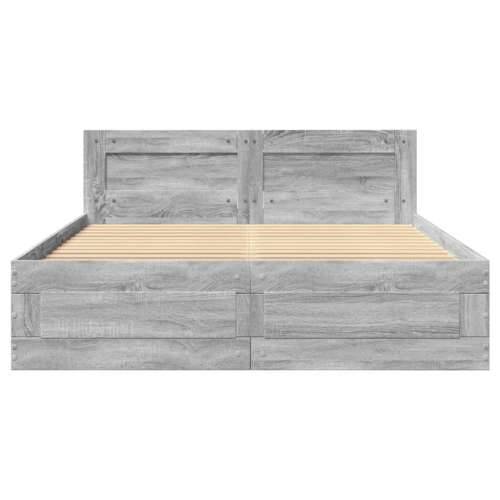 Okvir za krevet s uzglavljem boja sivog hrasta 120x190cm drveni - Sivi hrast sonoma 120 x 190 cm Cijena