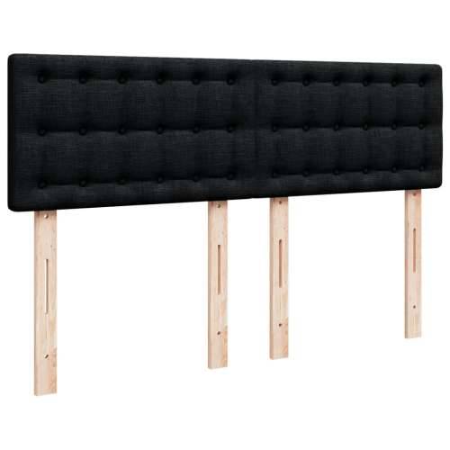 Krevet s oprugama i madracem crni 140 x 190 cm od tkanine - Crna 140 x 190 cm gumbi Cijena