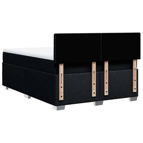 Krevet s oprugama i madracem crni 140 x 190 cm od tkanine - Crna 140 x 190 cm gumbi Cijena