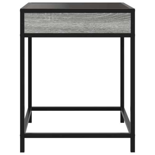 Noćni ormarić s beskonačnim LED boja hrasta 40 x 40 x 51 cm - Sivi hrast sonoma 1 Cijena